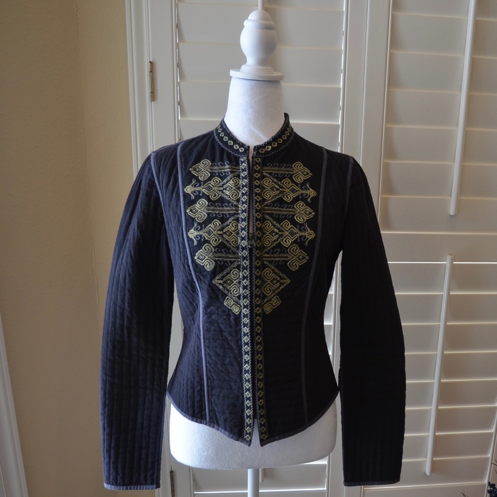 Peruvian Connection Medina Embroidered Reversible  Jacket